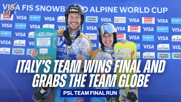 Italy's team racers with top execution at season finale and winning the Team globe