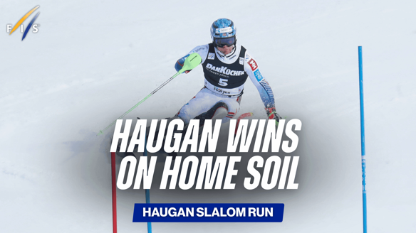 Timon Haugan Slalom Winning Run in Lillehammer