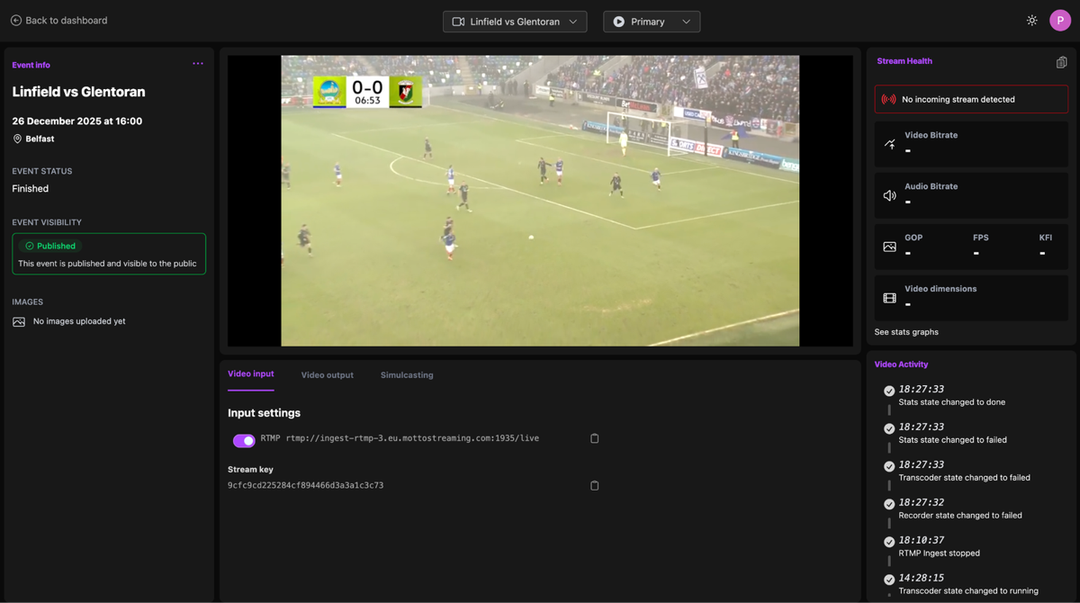 Motto streaming platform